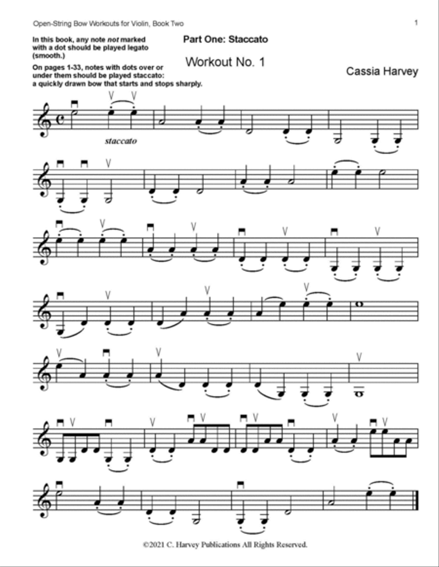 Open String Bow Workouts for Violin, Book Two Violin scores gallery preview page 3
