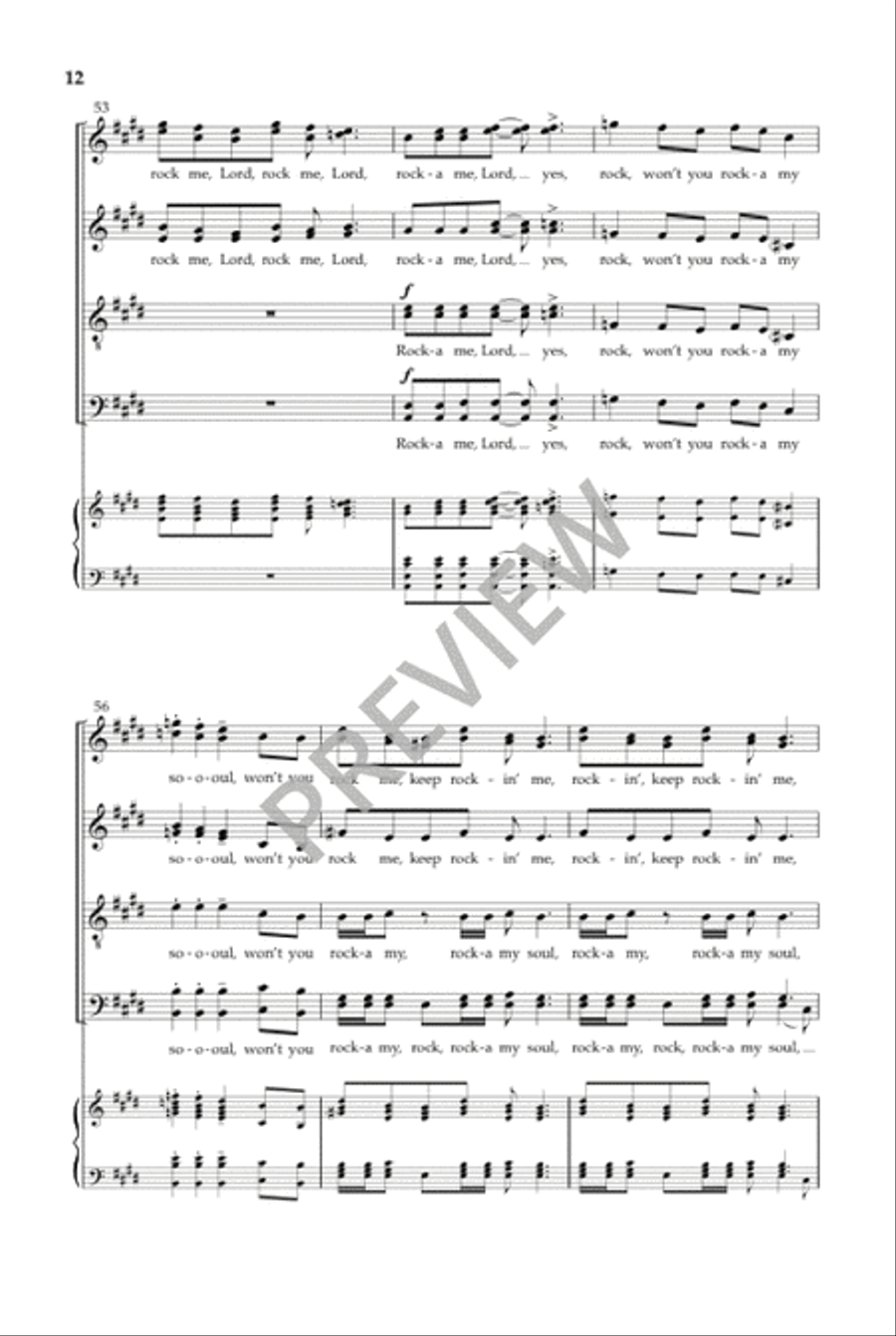 Rock-A My Soul Rock-A My Soul Divisi scores gallery preview page 13