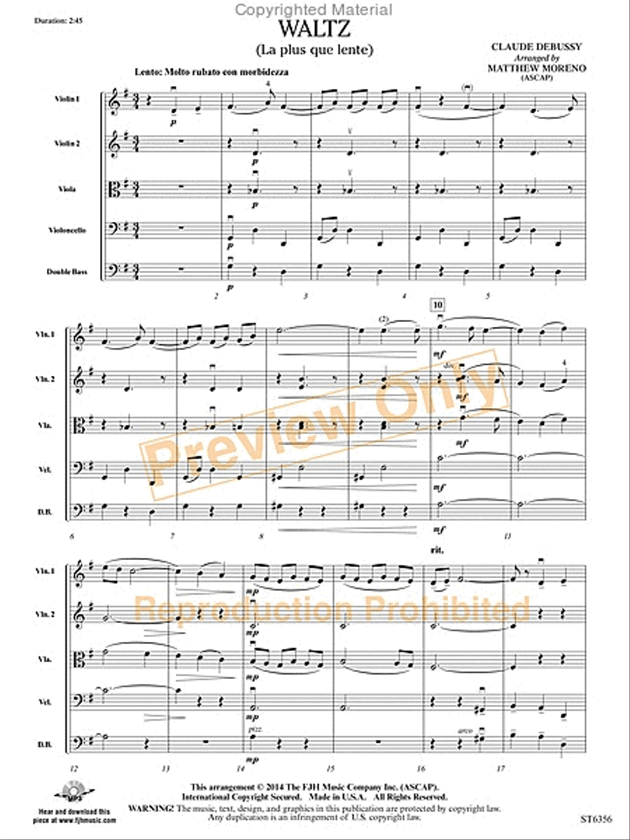 Waltz Waltz String Orchestra scores gallery preview page 12