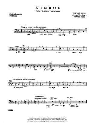 Nimrod (from Elgar's Variations): Contra Bassoon