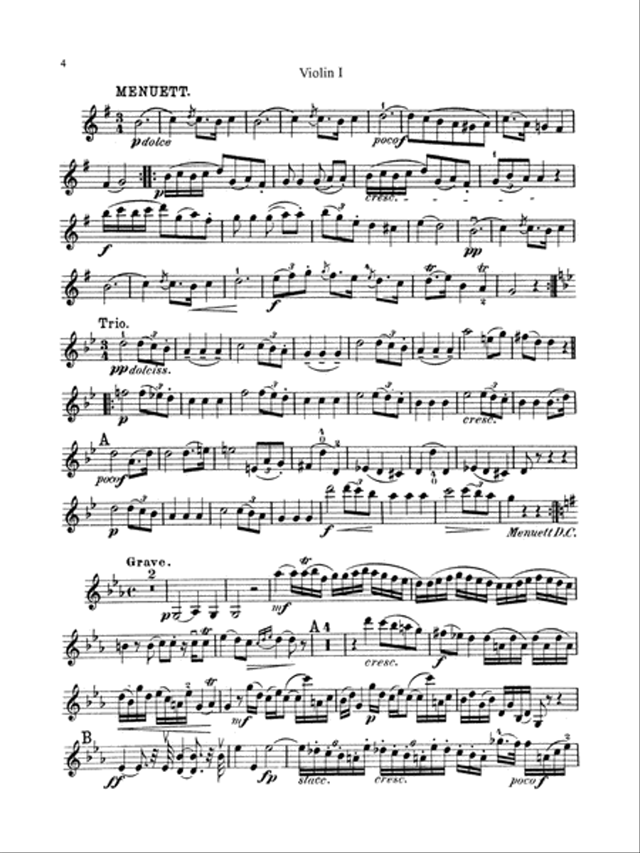 Three Quintets: 1st Violin String Quintet scores gallery preview page 4