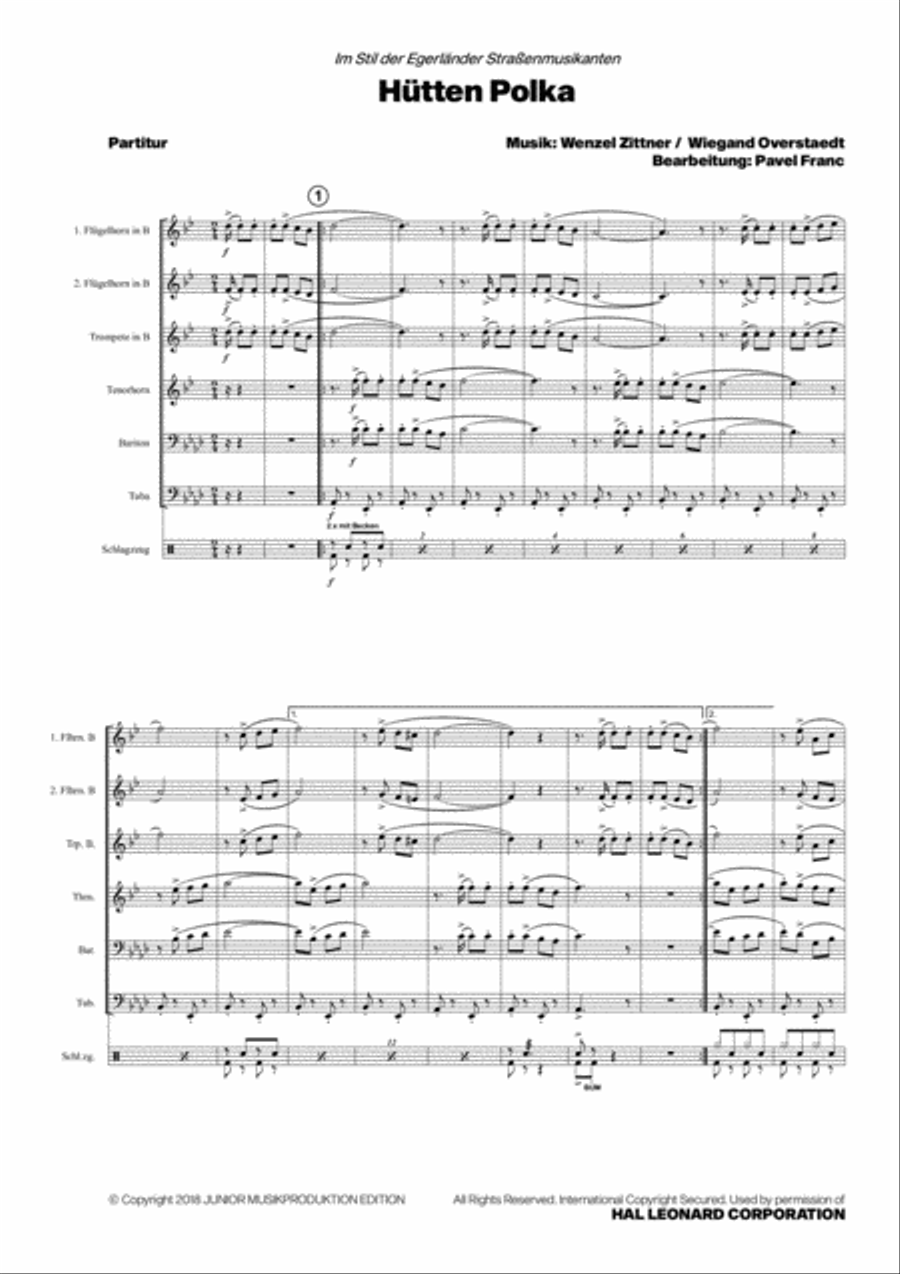 Huetten-polka Small Ensemble scores gallery preview page 2