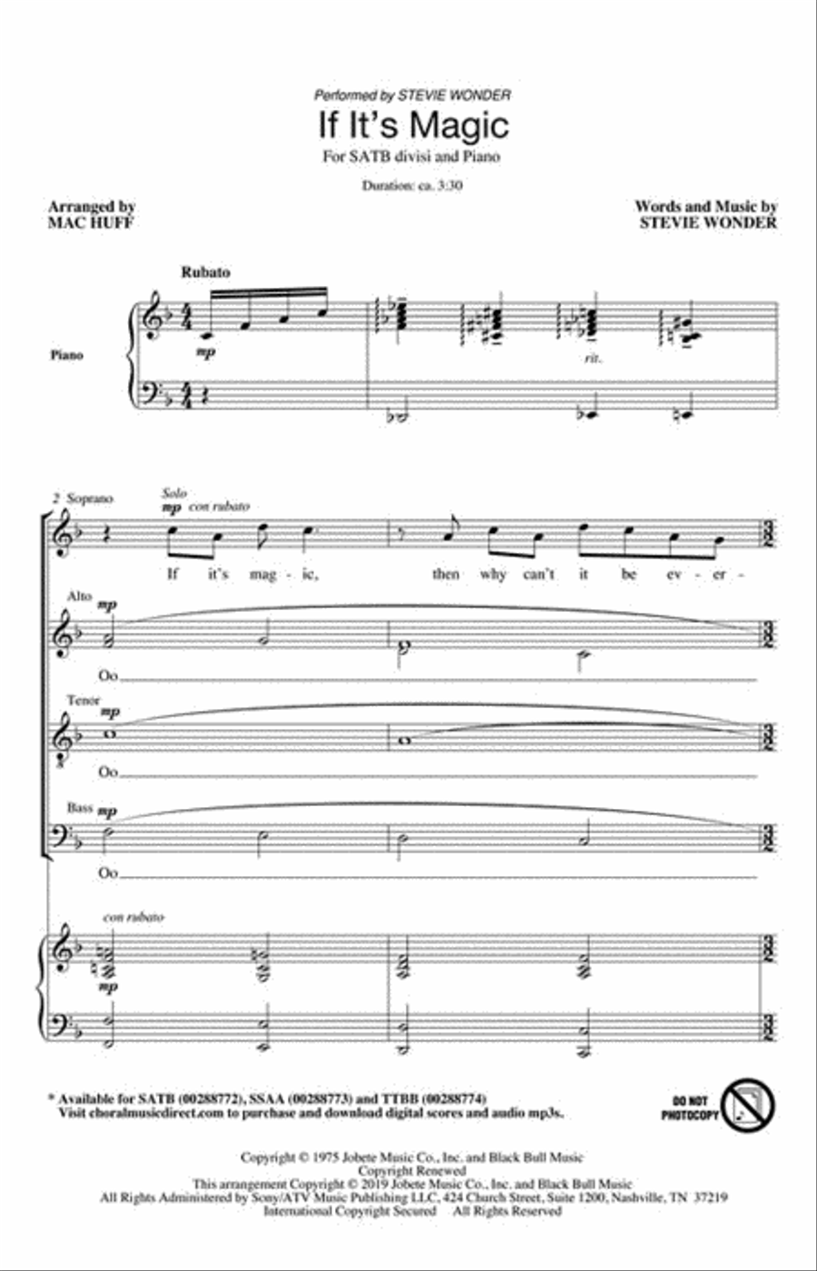 If It's Magic 4-Part scores gallery preview page 2