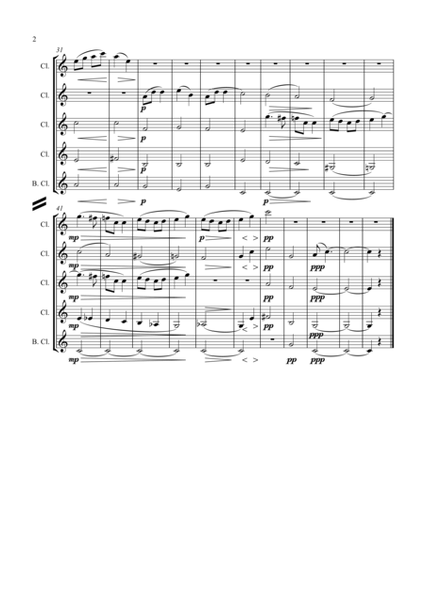 MacDowell: Woodland Sketches Op.51 No.1 "To a Wild Rose" - clarinet quintet image number null
