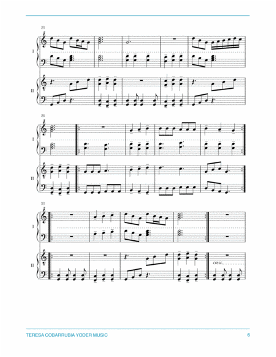 Scottish Highlands - Easy Piano Duet Easy Piano scores gallery preview page 6