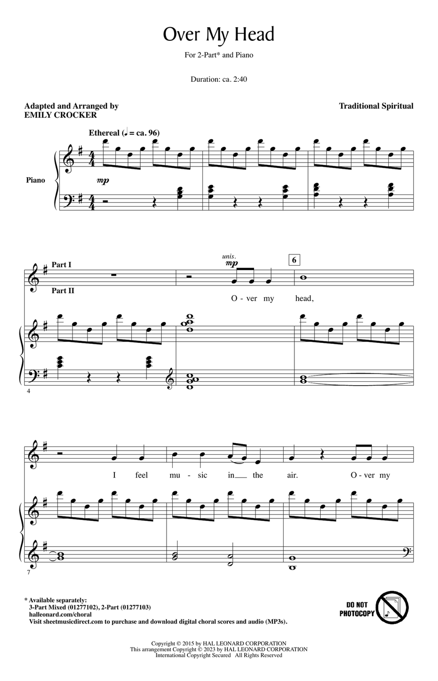 Over My Head (arr. Emily Crocker)