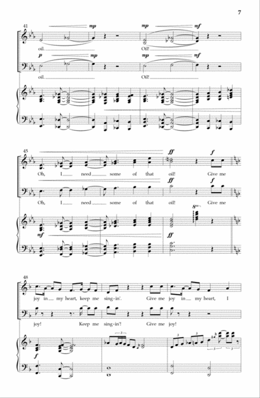 Give Me Oil in My Lamp 3-Part scores gallery preview page 6