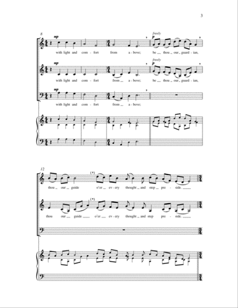 Come, Gracious Spirit 3-Part scores gallery preview page 4