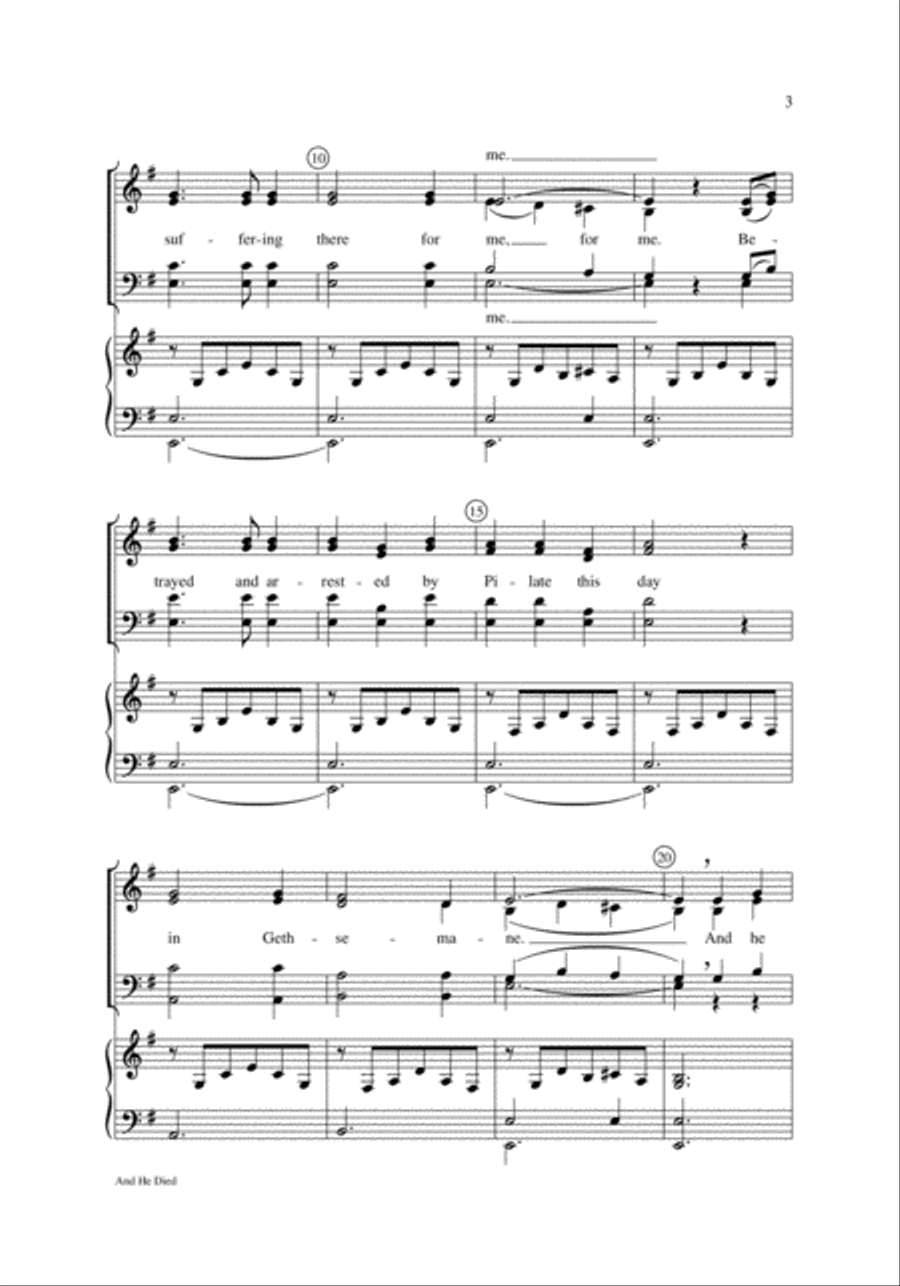 And He Died 4-Part scores gallery preview page 3