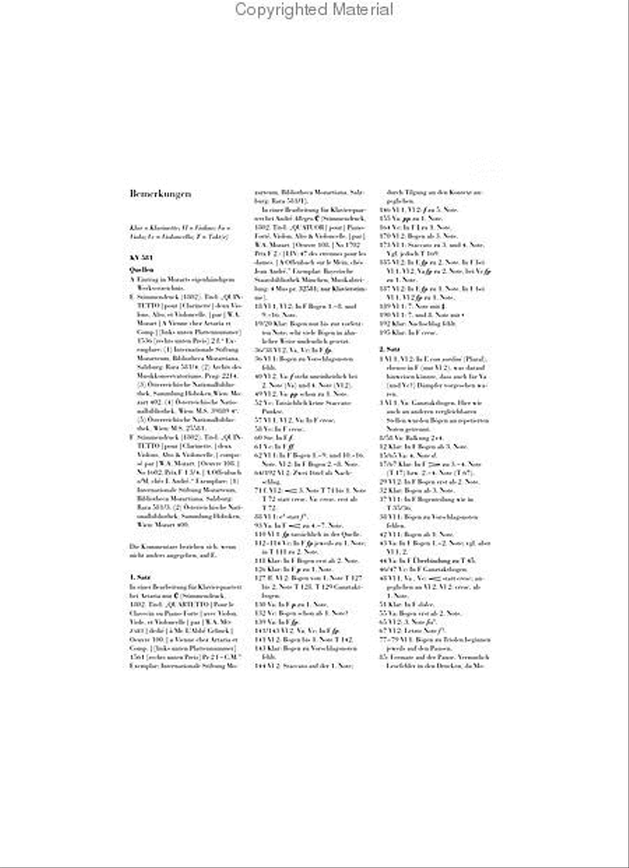 Clarinet Quintet A Major K581 and Fragment K.Anh. 91 (516c) Clarinet scores gallery preview page 9