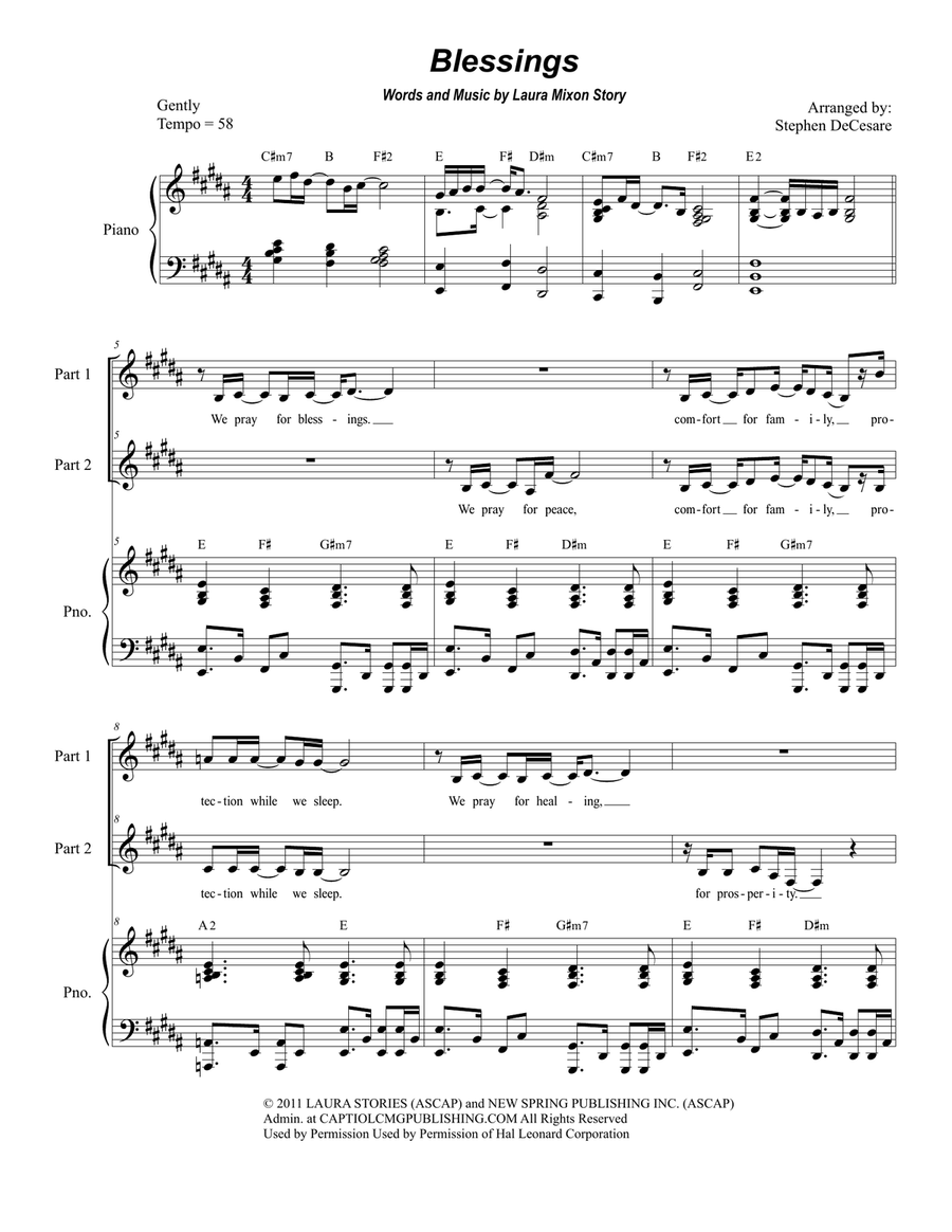 Blessings 2-Part scores gallery preview page 1