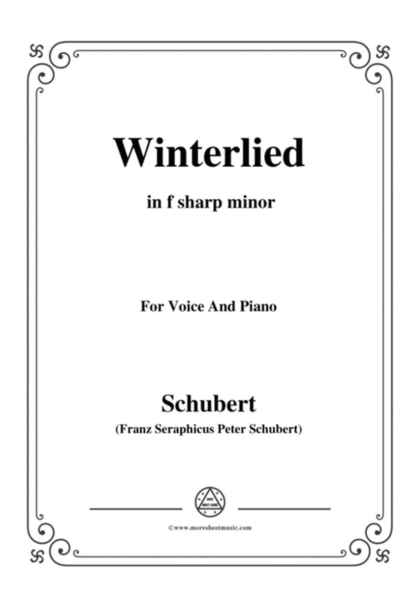 Schubert-Winterlied,in f sharp minor,for Voice&Piano image number null