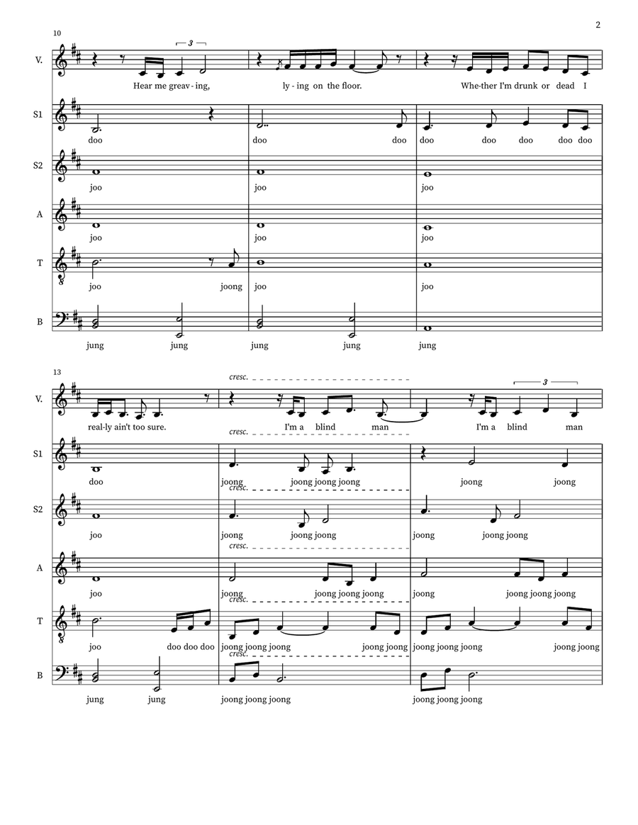 When A Blind Man Cries When A Blind Man Cries 4-Part scores gallery preview page 2