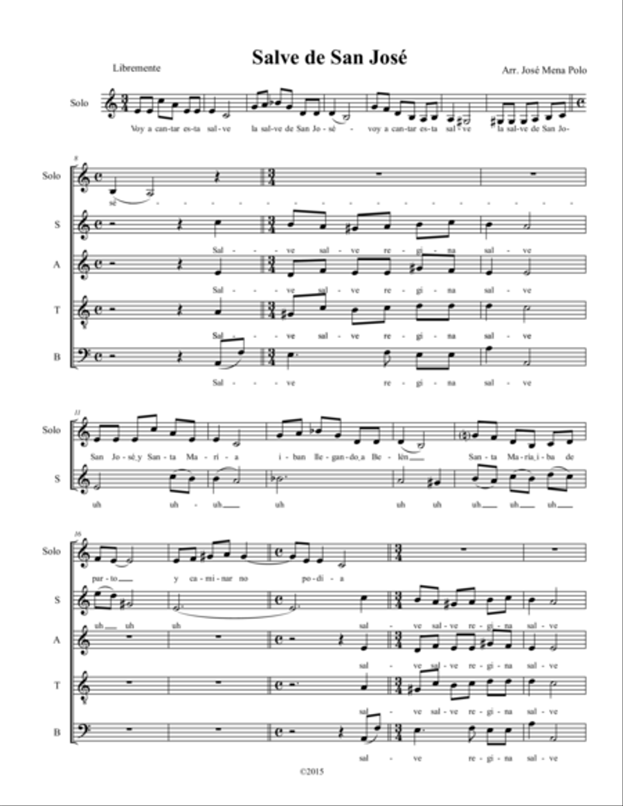 Salve de San Jose Salve de San Jose 4-Part scores gallery preview page 2