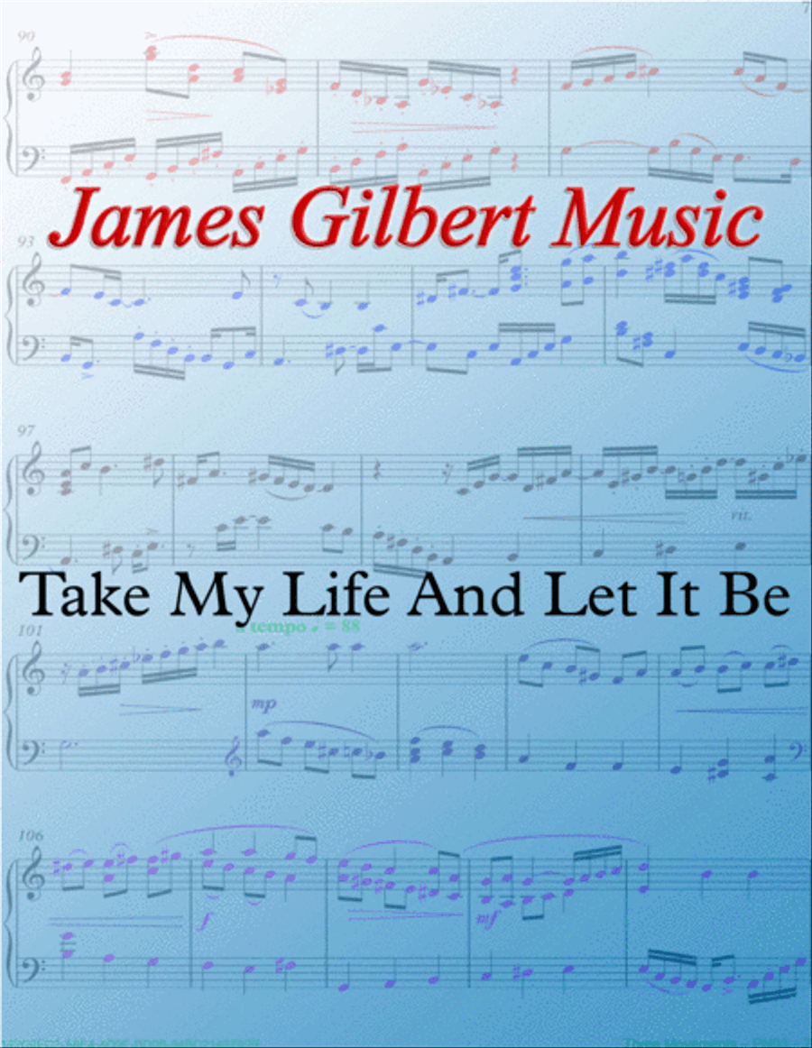 Take My Life And Let It Be Organ Solo scores gallery preview page 1