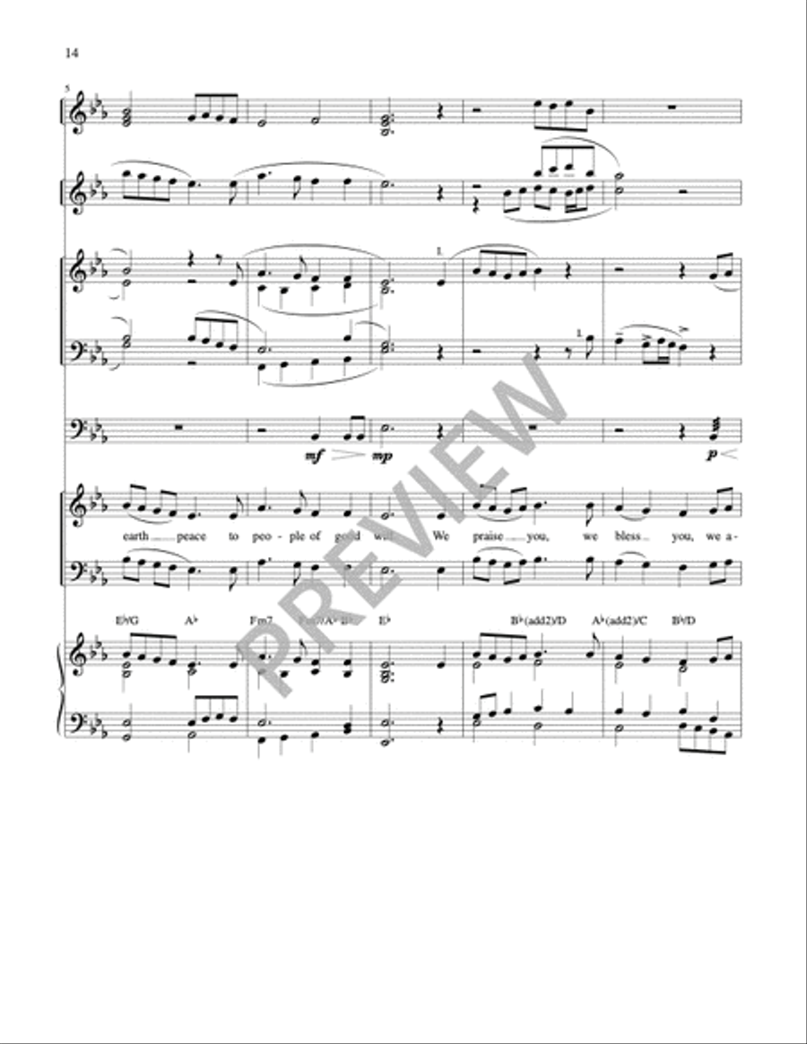Mass of Wisdom - Full Score 4-Part scores gallery preview page 10