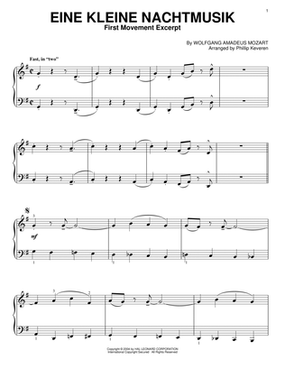Eine Kleine Nachtmusik [Jazz version] (arr. Phillip Keveren)