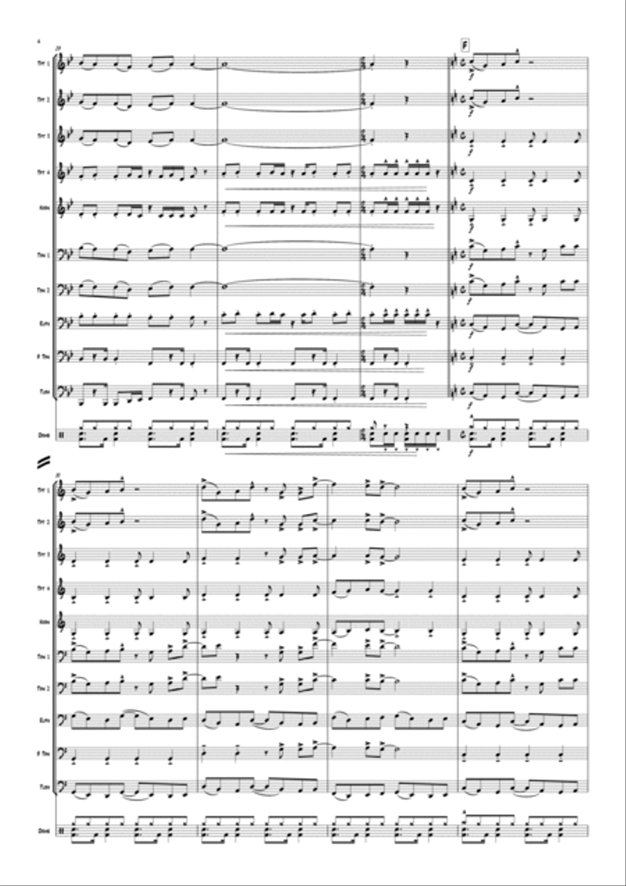 Come On Eileen Come On Eileen Brass Ensemble scores gallery preview page 6