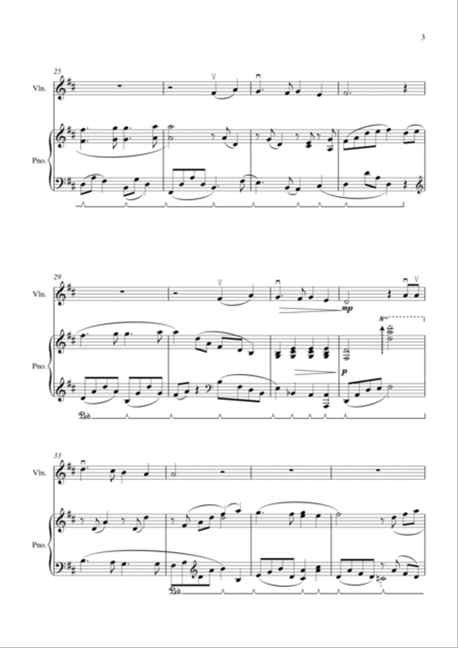 Home, Sweet Home (for violin and piano, suitable for grades 1-3) Violin Solo scores gallery preview page 3