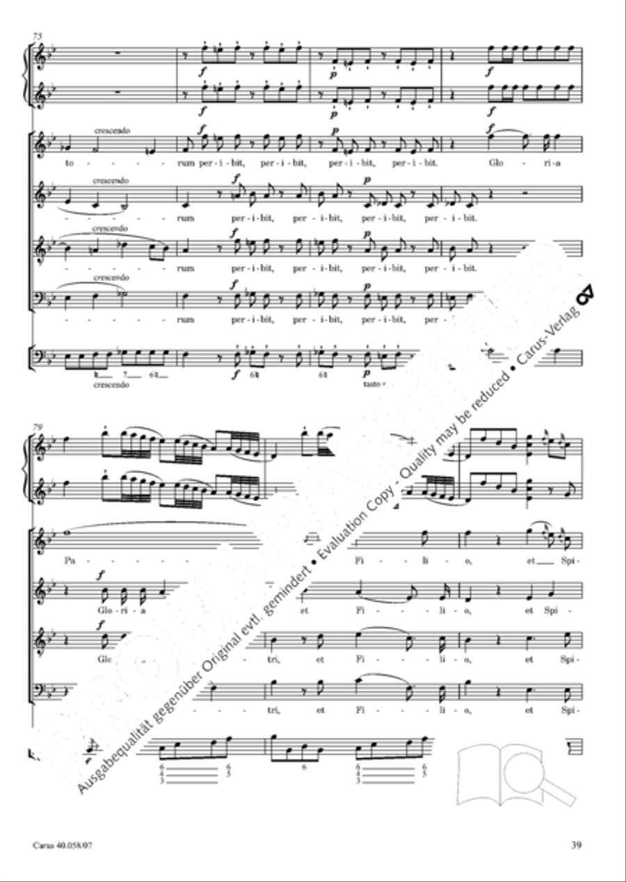 Vesperae solennes de Dominica 4-Part scores gallery preview page 44