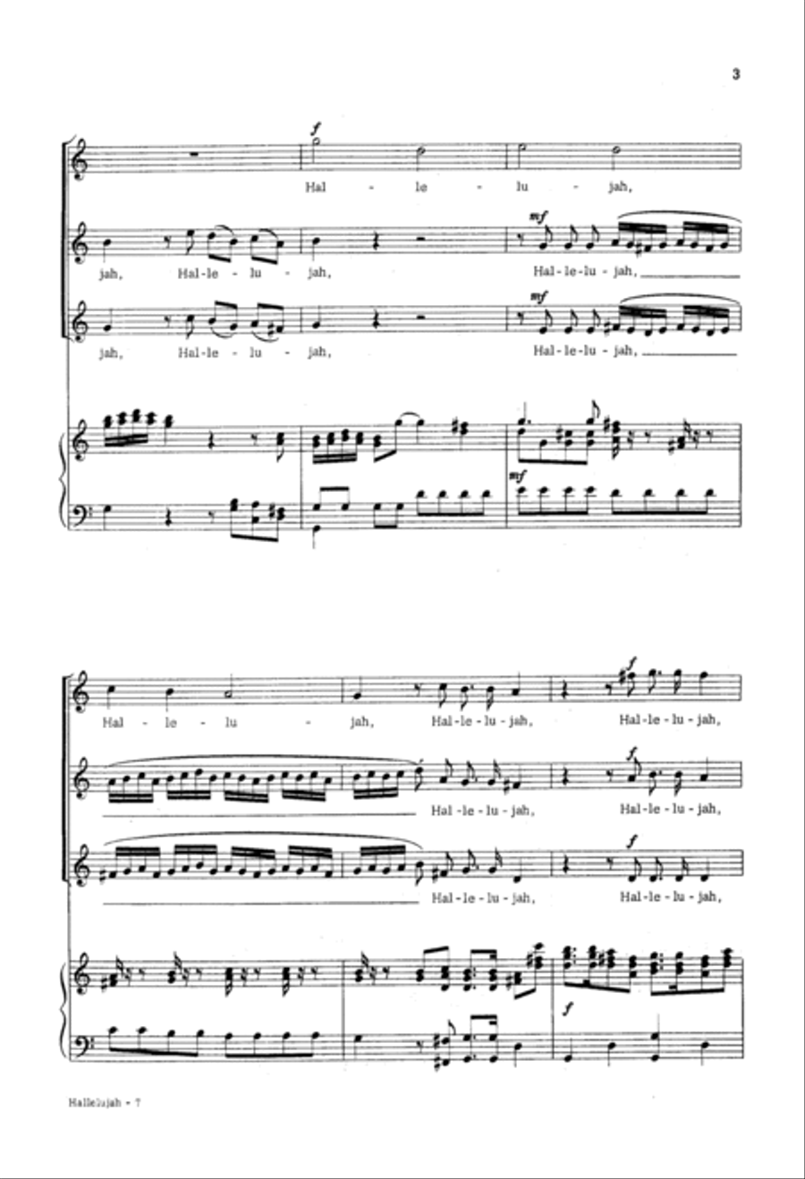 Hallelujah SSA scores gallery preview page 2