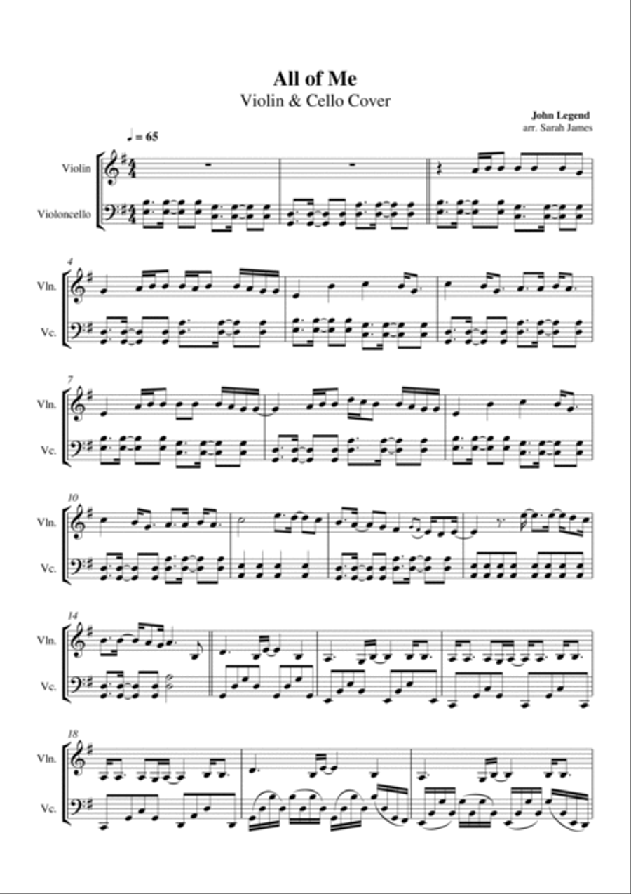 All Of Me Score and Parts scores gallery preview page 2