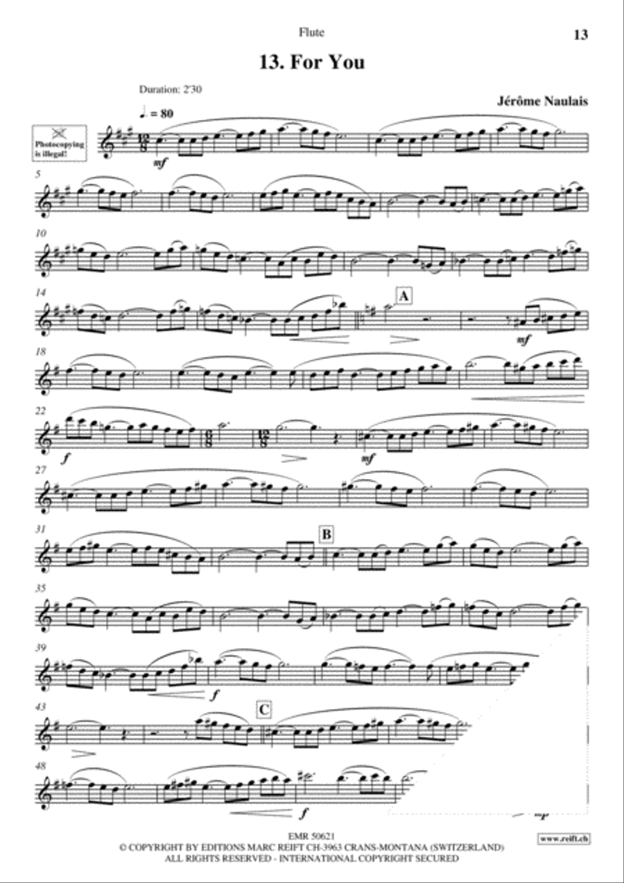 20 Slow Melodies Volume 2 Flute Solo scores gallery preview page 15