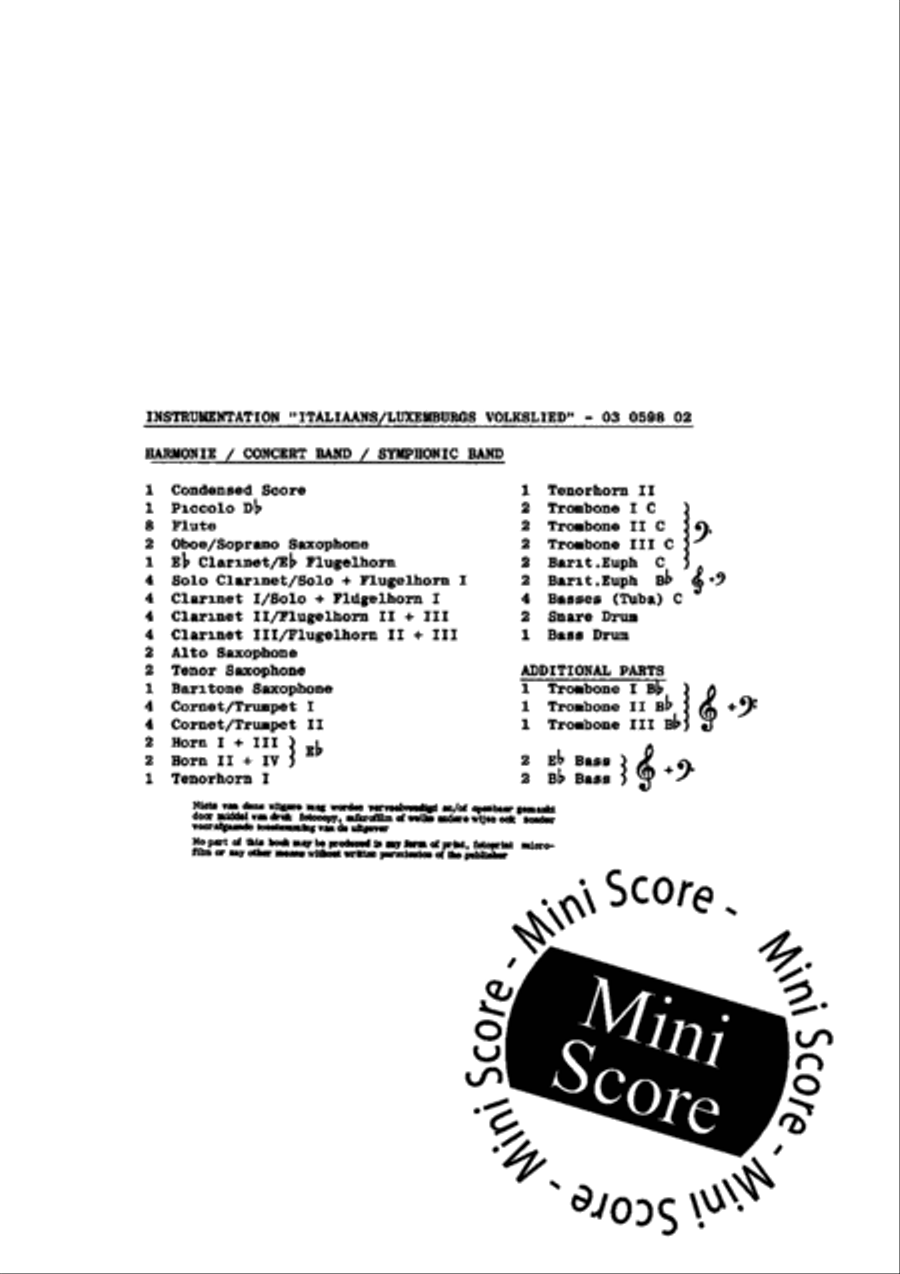 National Anthem of Italy and Luxembourg Fanfare Band scores gallery preview page 4