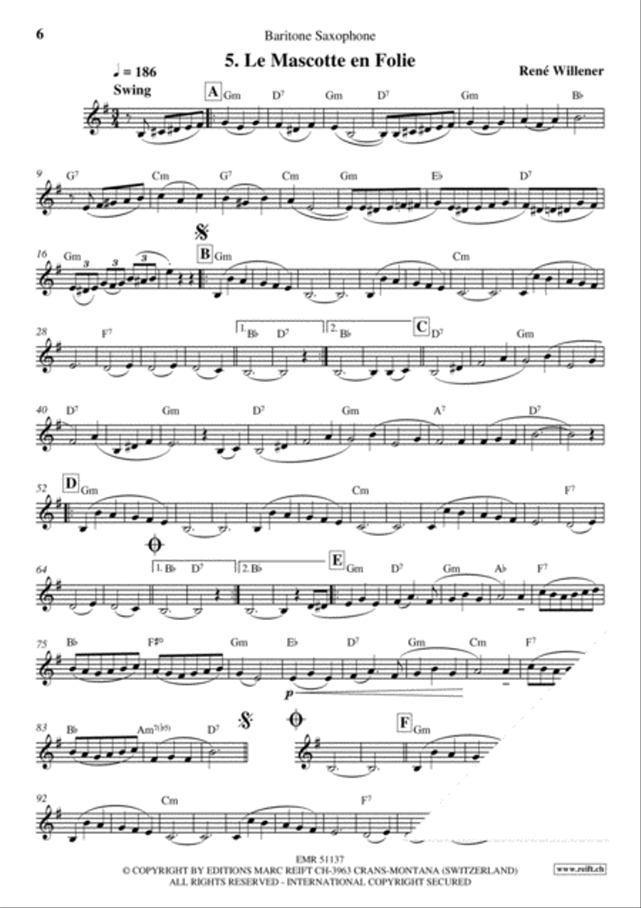 La Fete au Chalet Volume 3 Baritone Saxophone scores gallery preview page 7