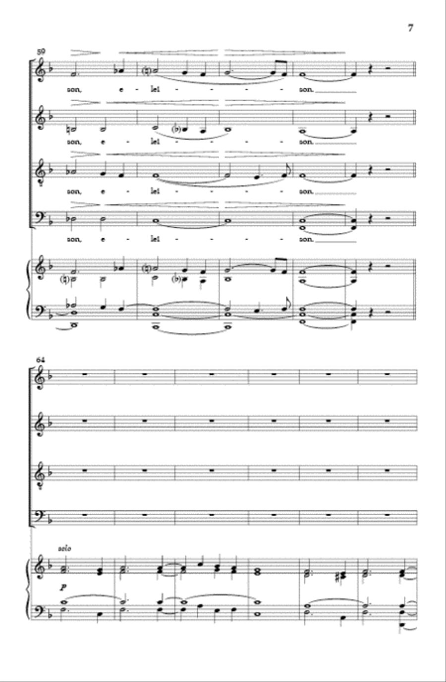 Mass in F Major 4-Part scores gallery preview page 6