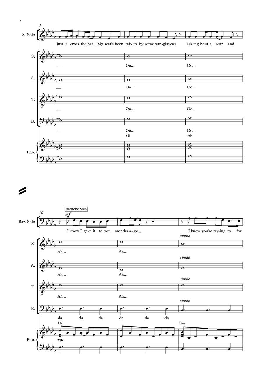 We Are Young 4-Part scores gallery preview page 2
