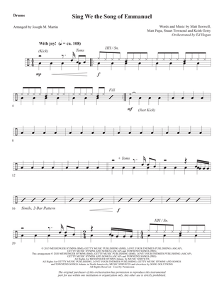 Sing We the Song of Emmanuel (arr. Joseph M. Martin) - Drums