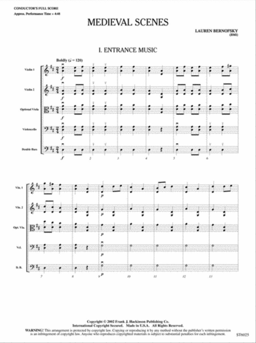 Medieval Scenes Medieval Scenes String Orchestra scores gallery preview page 2