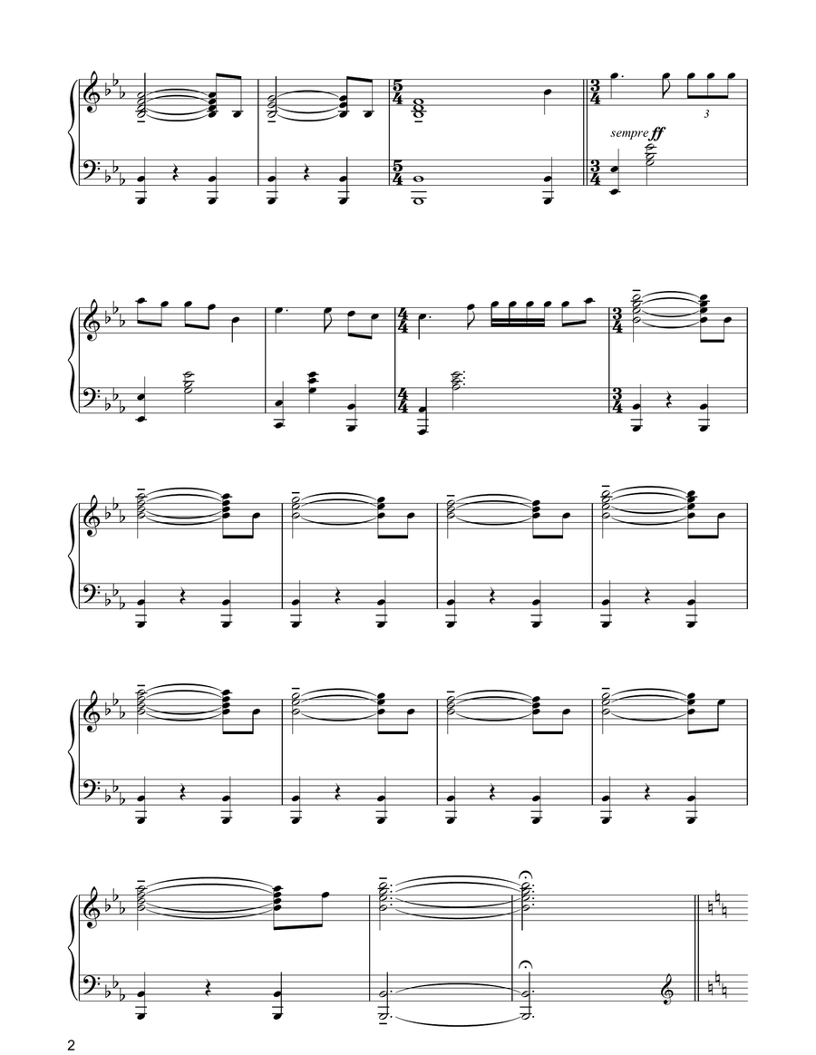 Contempt Farewell - Die To Live (from Much Ado About Nothing) Piano Solo scores gallery preview page 2