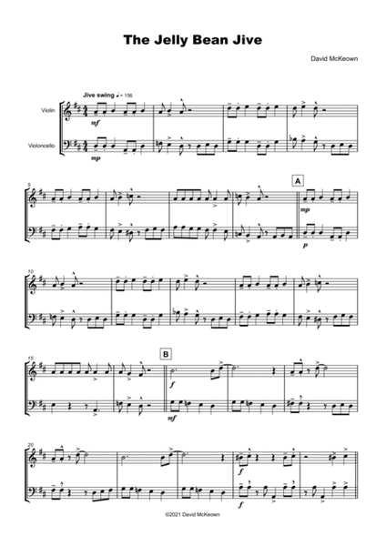 The Jellybean Jive for Violin and Cello Duet