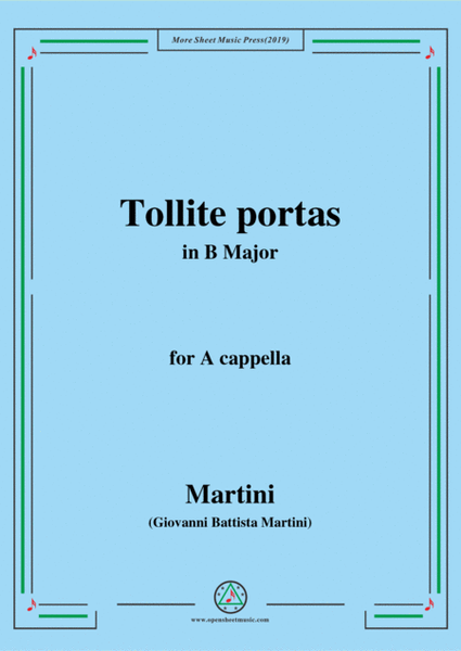 Martini-Tollite portas,in B Major,for A cappella image number null