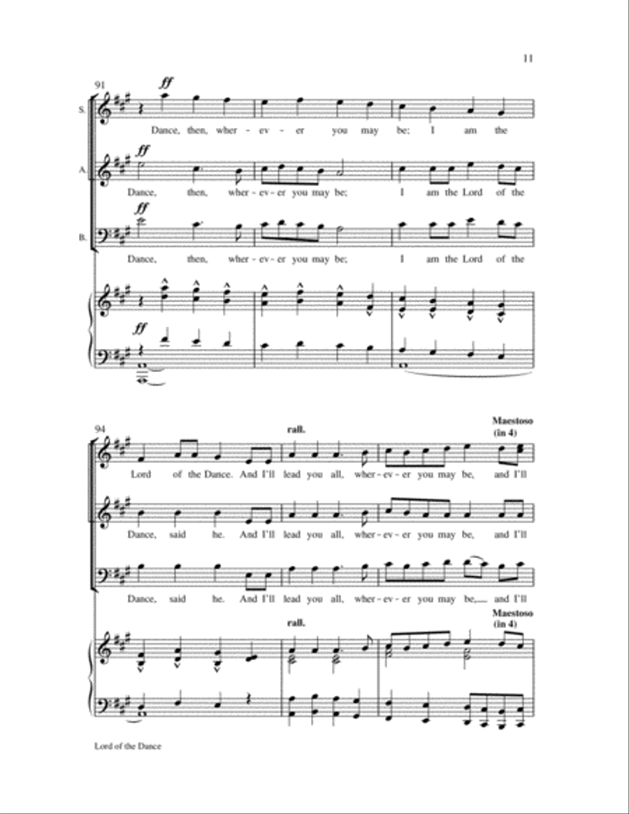 Lord of the Dance 3-Part scores gallery preview page 12