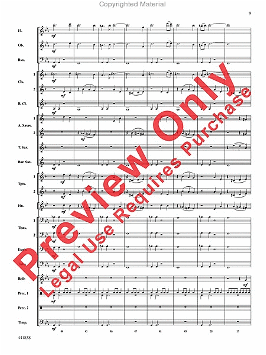Cobra Dance Concert Band scores gallery preview page 10