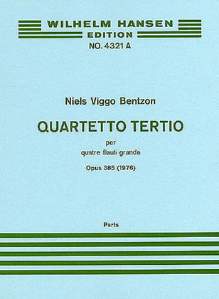 Book cover for Niels Viggo Bentzon: Third Quartet for Flutes