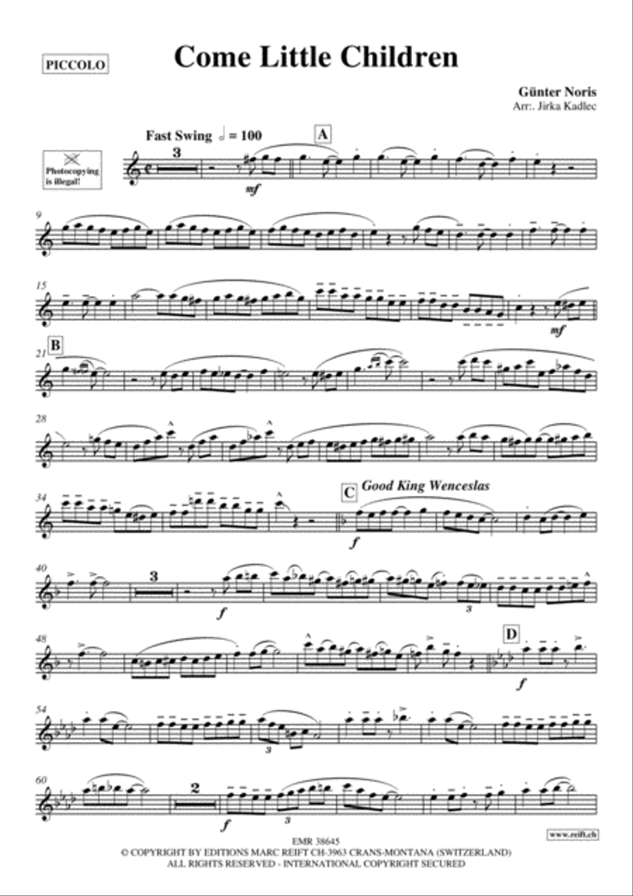 Come Little Children Piccolo scores gallery preview page 2