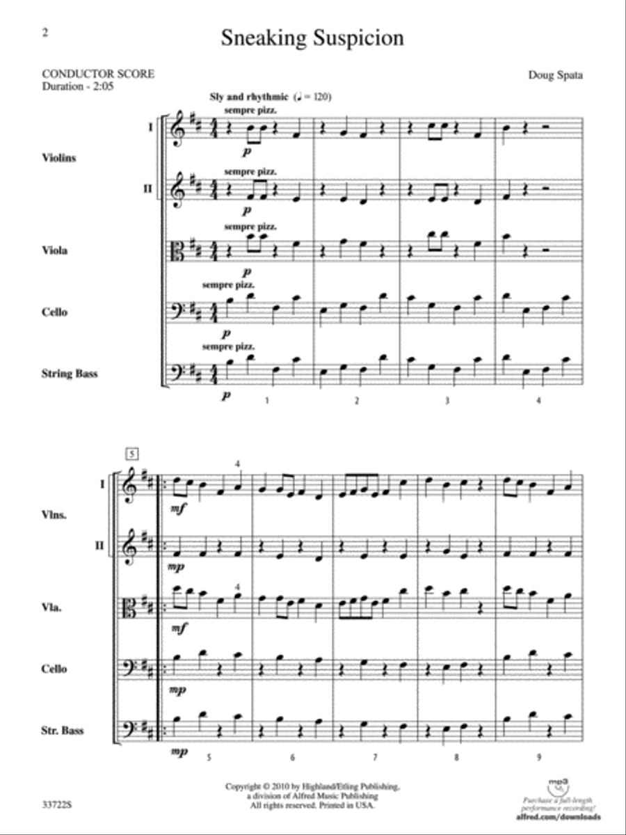 Sneaking Suspicion String Orchestra scores gallery preview page 2