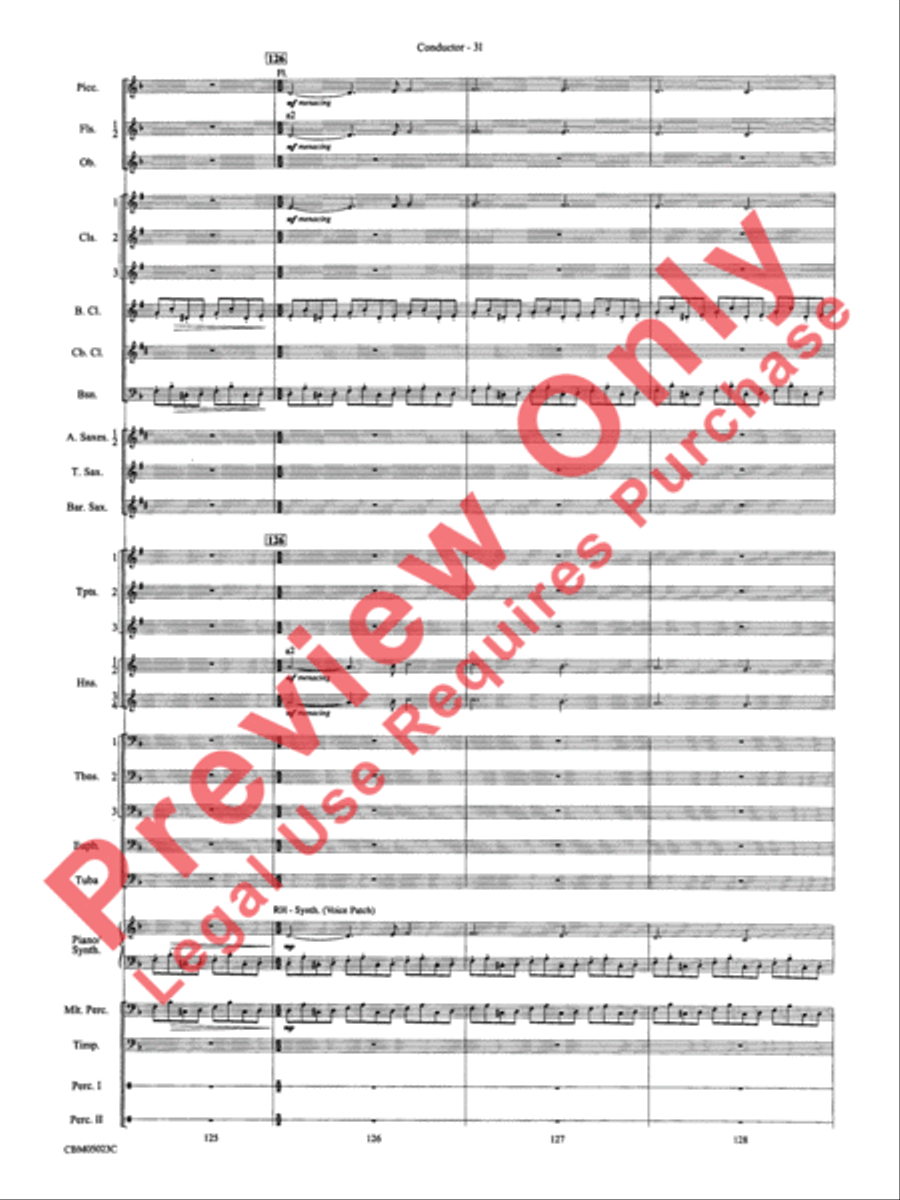 Symphonic Suite from Star Wars: Episode III Revenge of the Sith Concert Band scores gallery preview page 34
