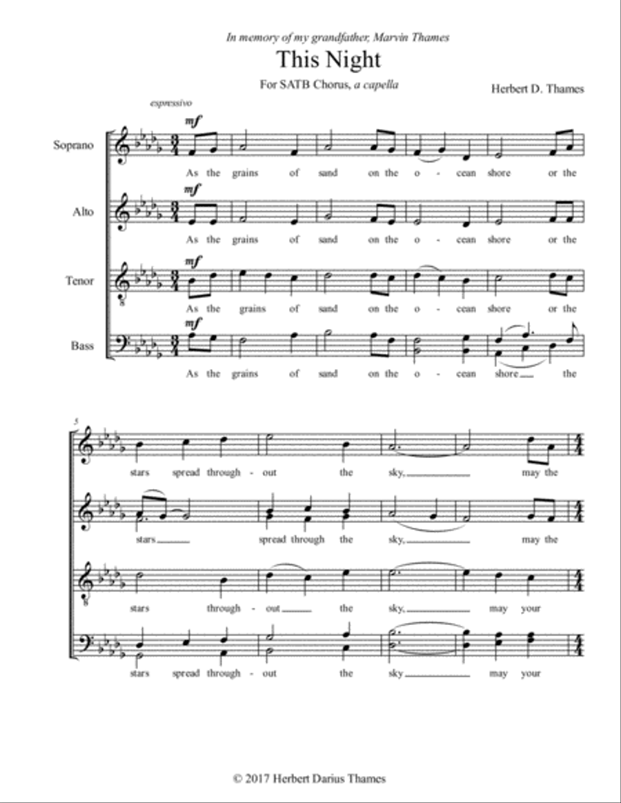 This Night 4-Part scores gallery preview page 3