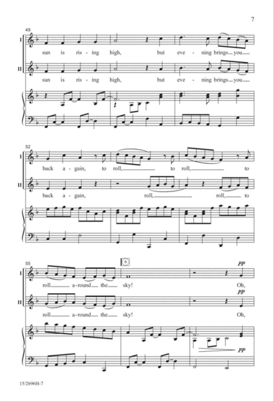 Round, Rolling Moon Round, Rolling Moon 2-Part scores gallery preview page 8