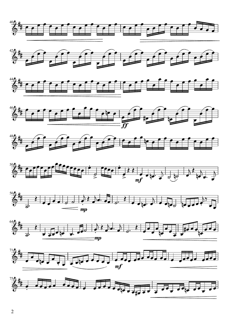 Sonata 1 in D major Violin Solo scores gallery preview page 2