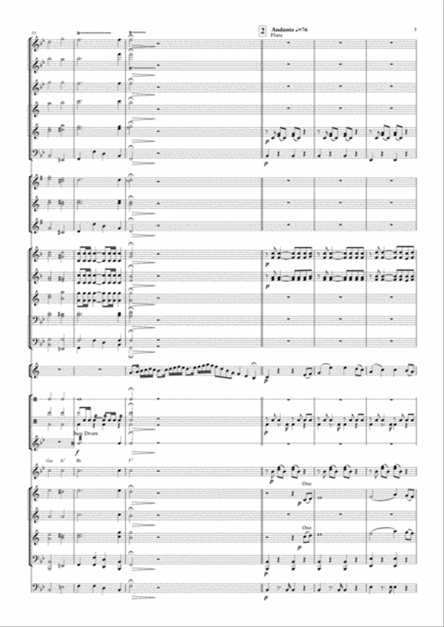 La Belle Americaine Grand Fantasia Brillante (A la Arban) for Baritone-B and Brass Band Concert Band scores gallery preview page 4