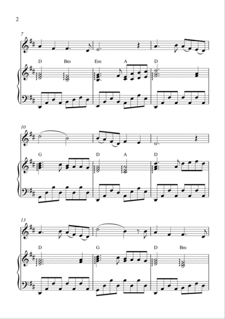 Massa's in De Cold, Cold Ground Piano scores gallery preview page 2