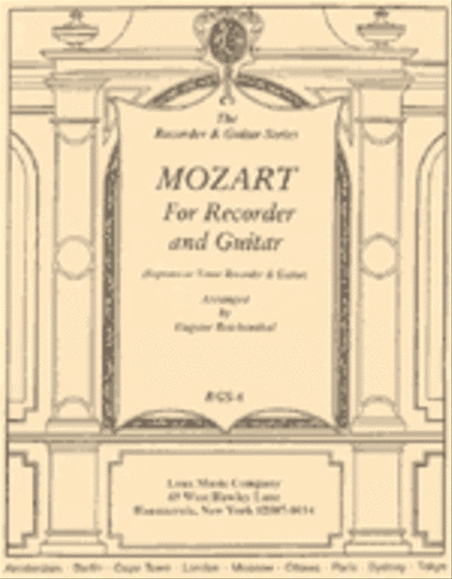 Mozart for Recorder & Guitar Recorder scores gallery preview page 1