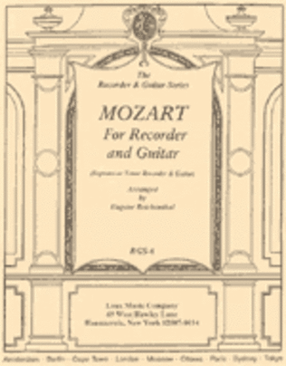 Book cover for Mozart for Recorder & Guitar