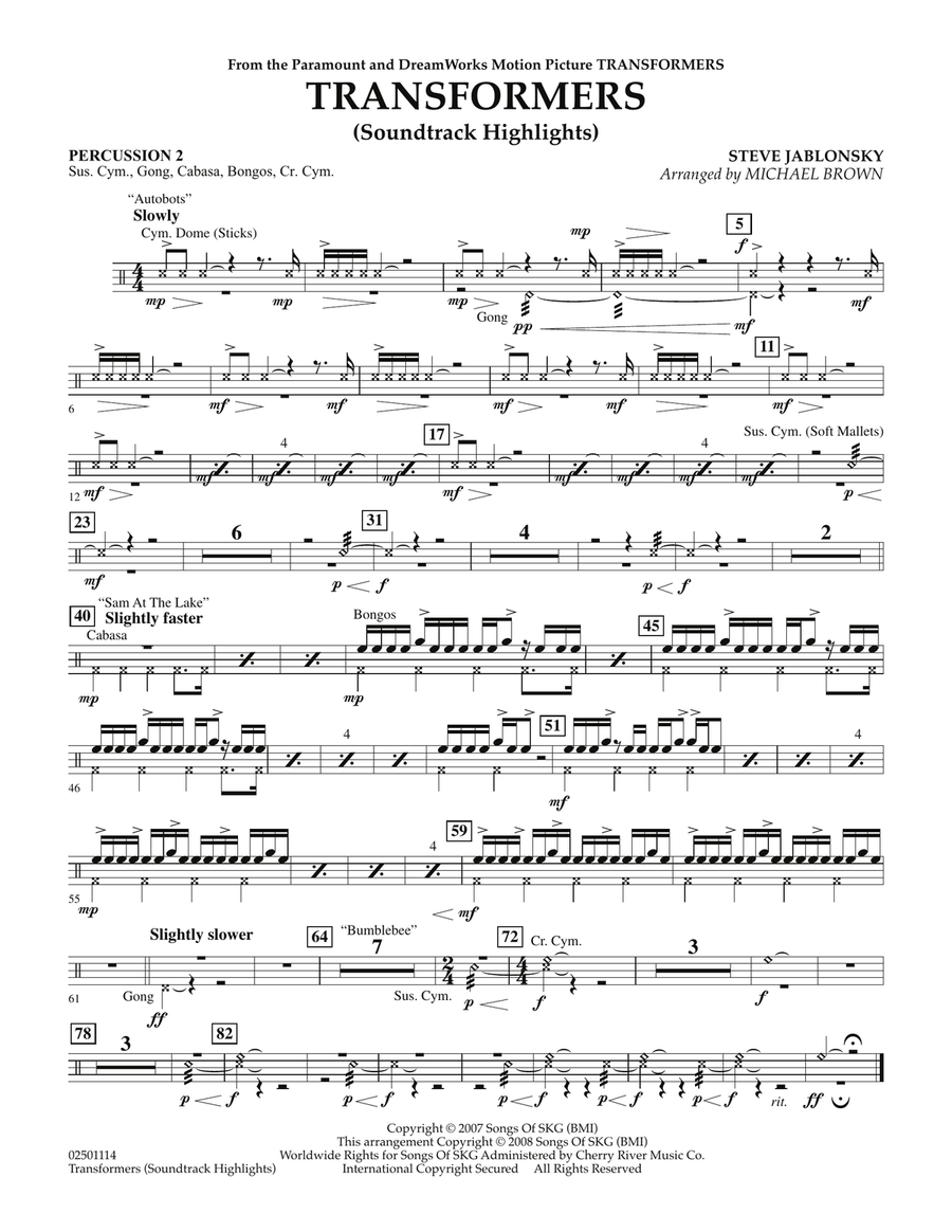 Transformers Soundtrack Highlights - Percussion 2